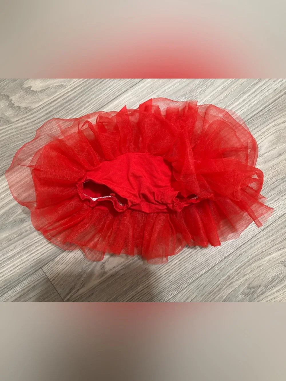Red Tulle Diaper Cover with Satin Bow
